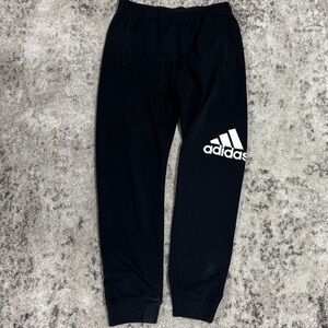Adidas Black Sweatpants with White Logo